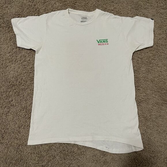 Vans Mexico Shirt Mens Small Tacos Off La Calle Come For The Fiesta Distressed - Picture 1 of 10